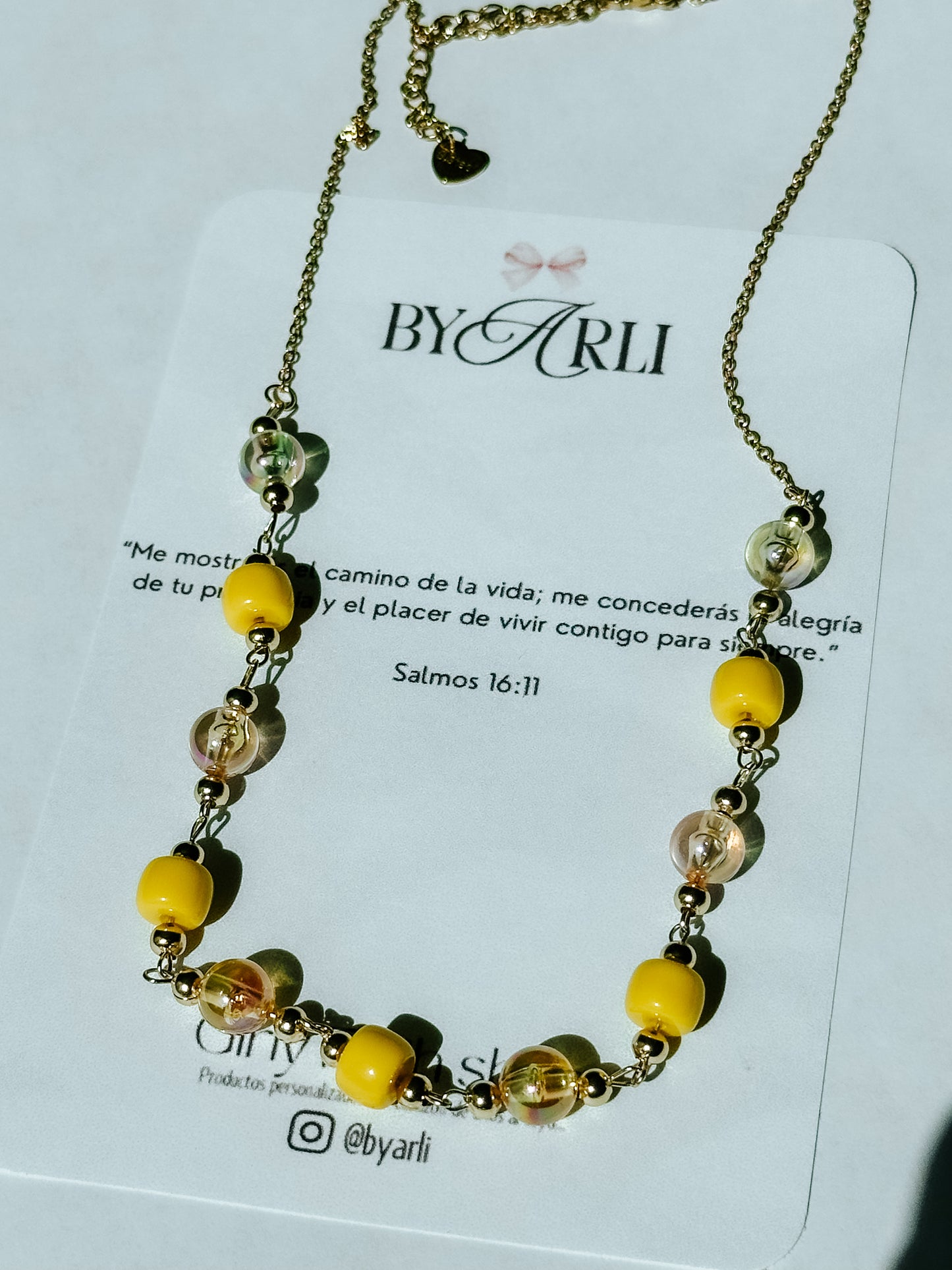 Golden yellow necklace