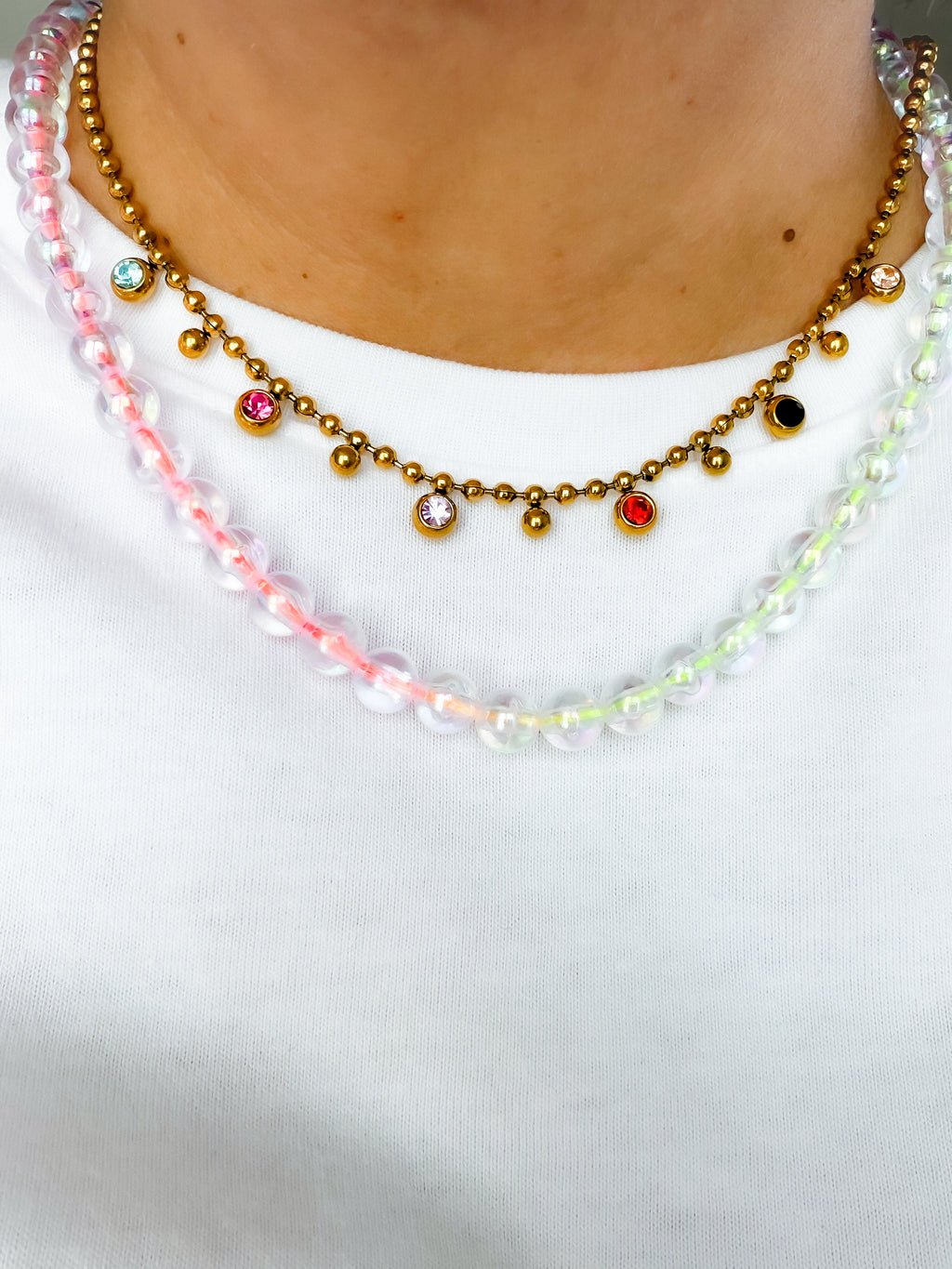 Halo clear Necklace