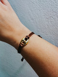 Pulsera hilo coffee bean charm